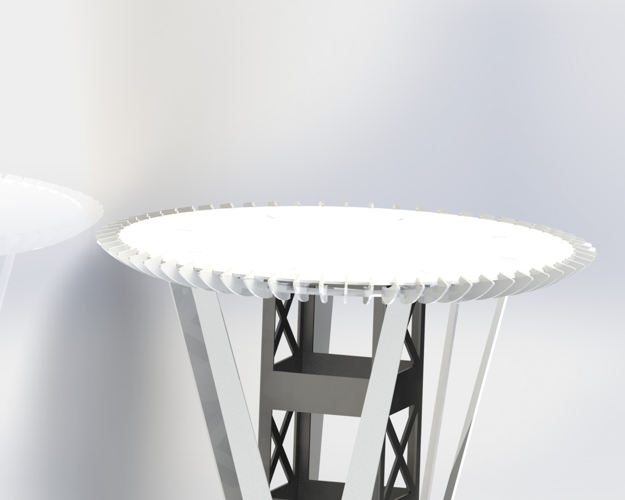 西雅图太空针塔，钣金拼图，3D拼图，metalcraft设计
